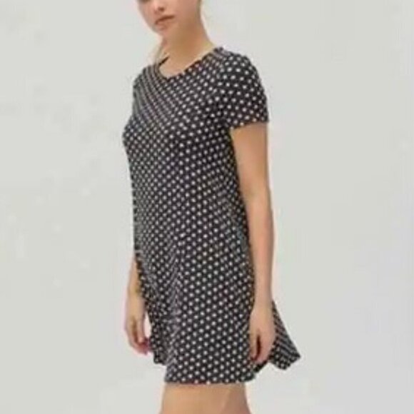 Urban Outfitters Witchy Polka Dot Dress black/white sz M - Picture 1 of 9